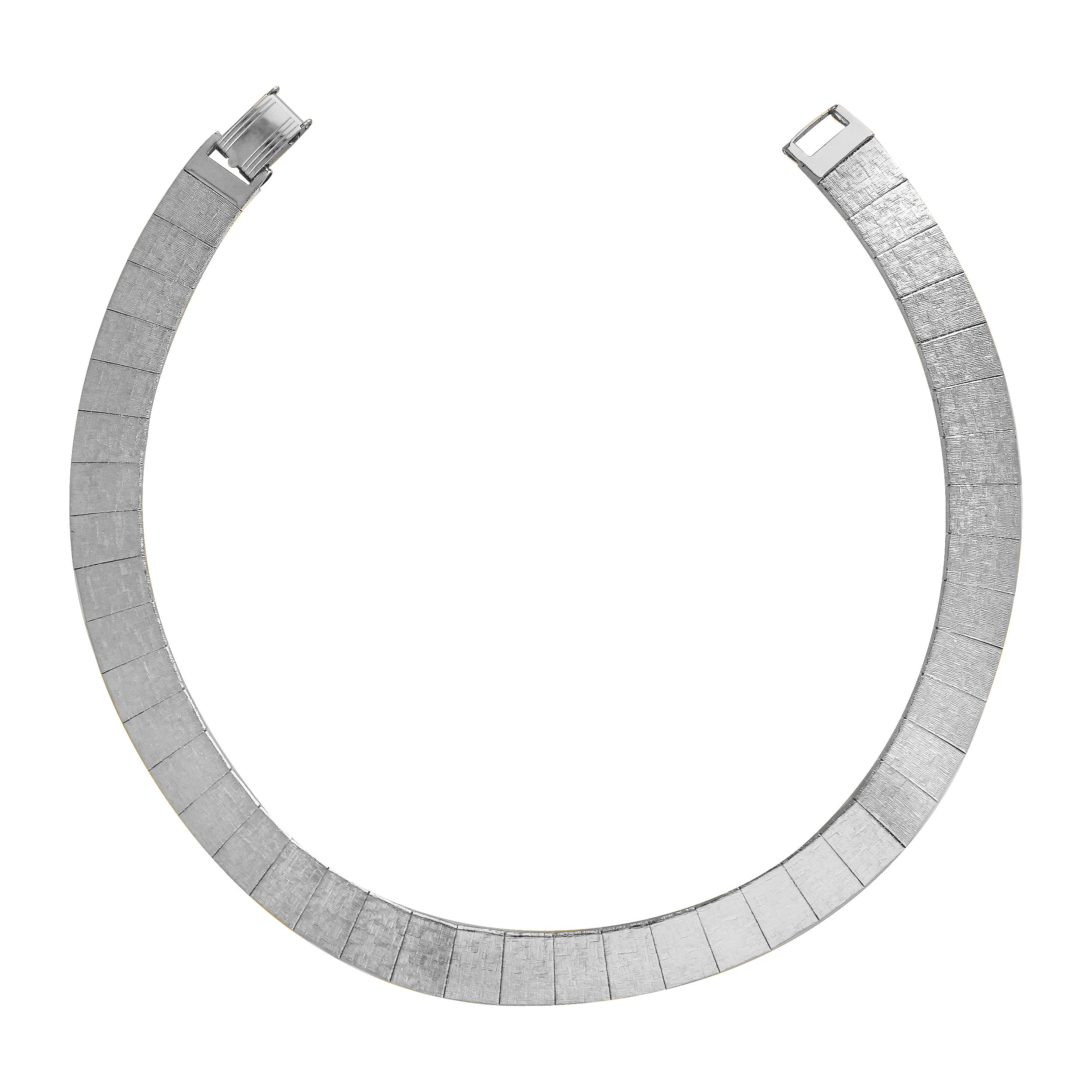 1928 Jewelry Textured Metal Link Mesh Collar Necklace