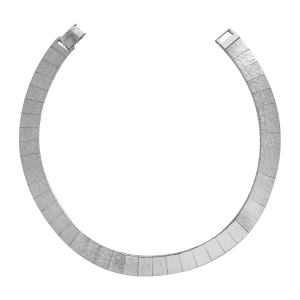 1928 Jewelry Textured Metal Link Mesh Collar Necklace
