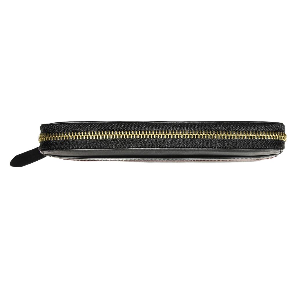 Accordion Zip Wallet Black