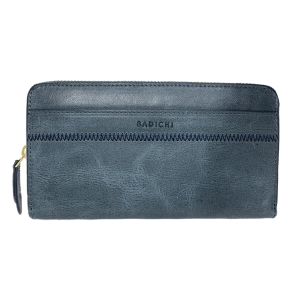 Accordion Zip Wallet Blue