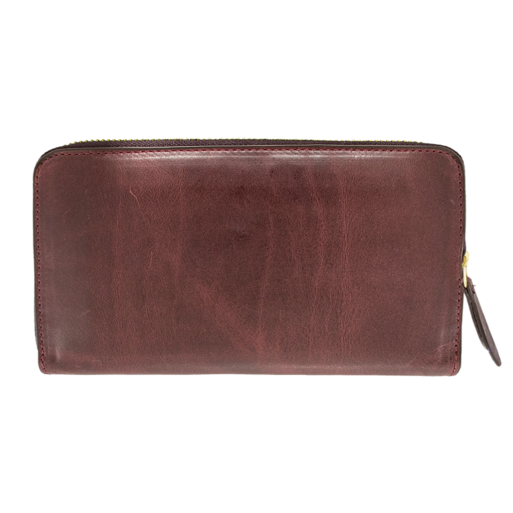 Accordion Zip Wallet Burgundy