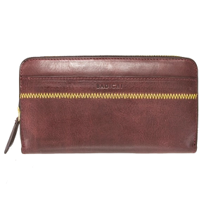 Accordion Zip Wallet Burgundy