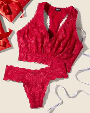 Curvy Racie Racerback Bralette & Cutie Thong Set