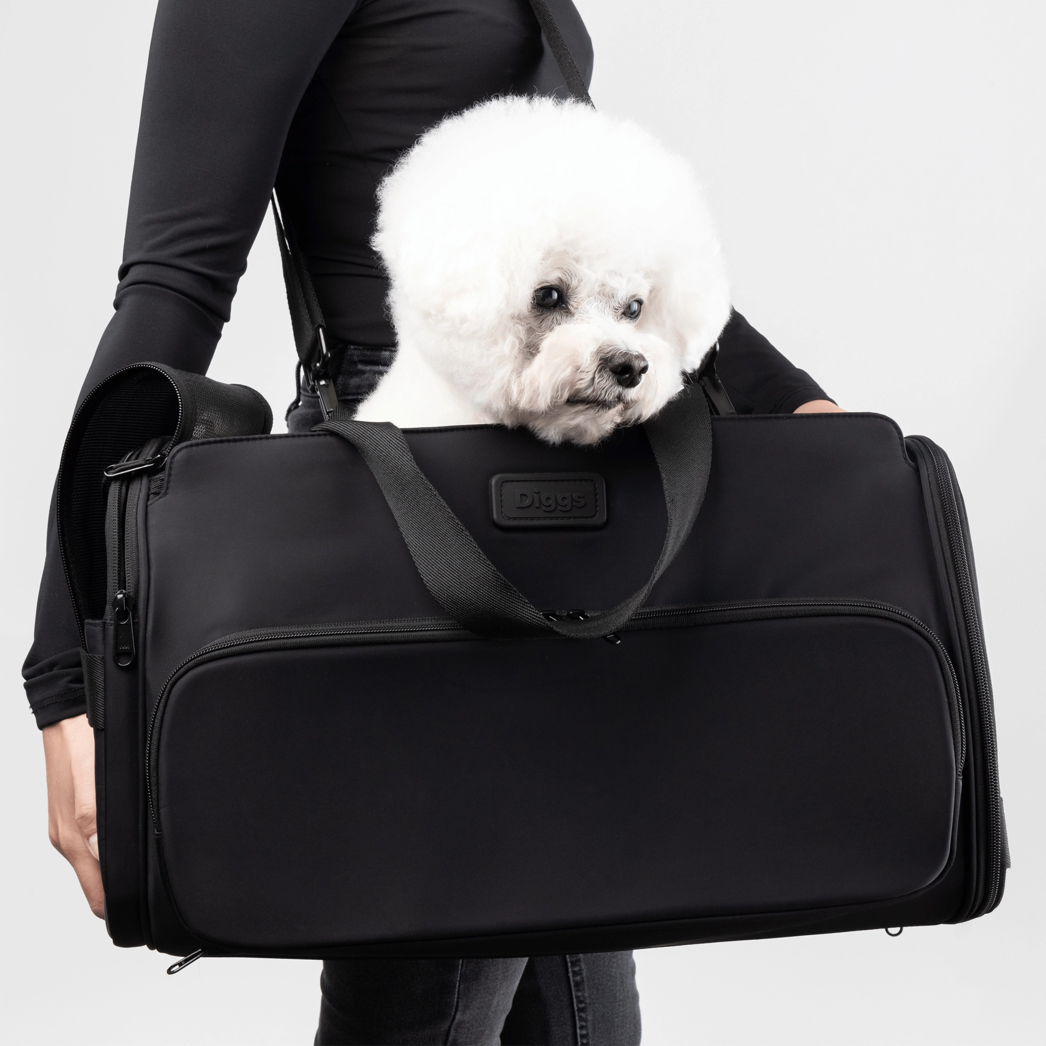 Diggs Passenger Travel Carrier Charcoal Dog Travel