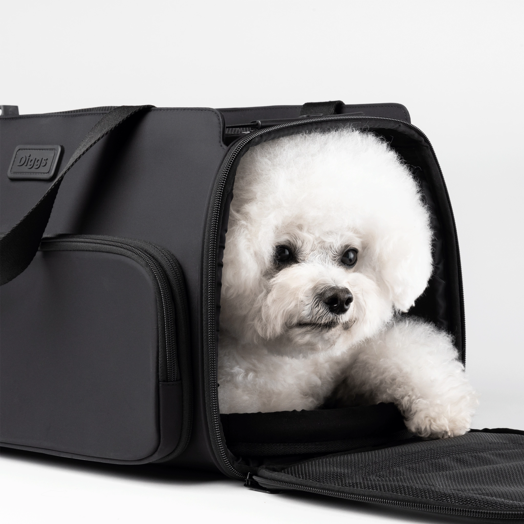 Diggs Passenger Travel Carrier Charcoal Dog Travel