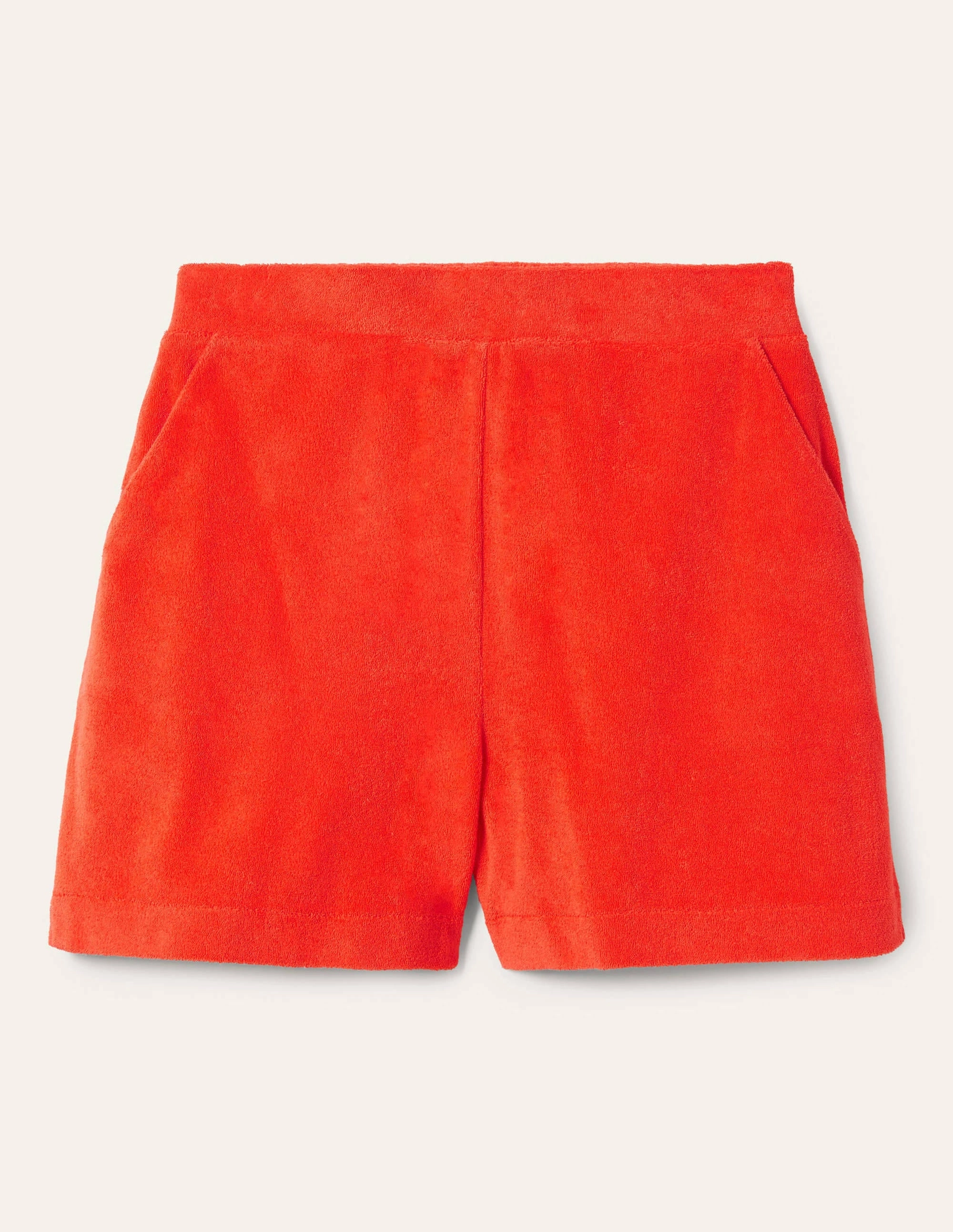 Erica Towelling Shorts-Bright Papaya