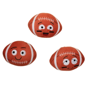 Fringe Mini Footballs Brown Dog Toys