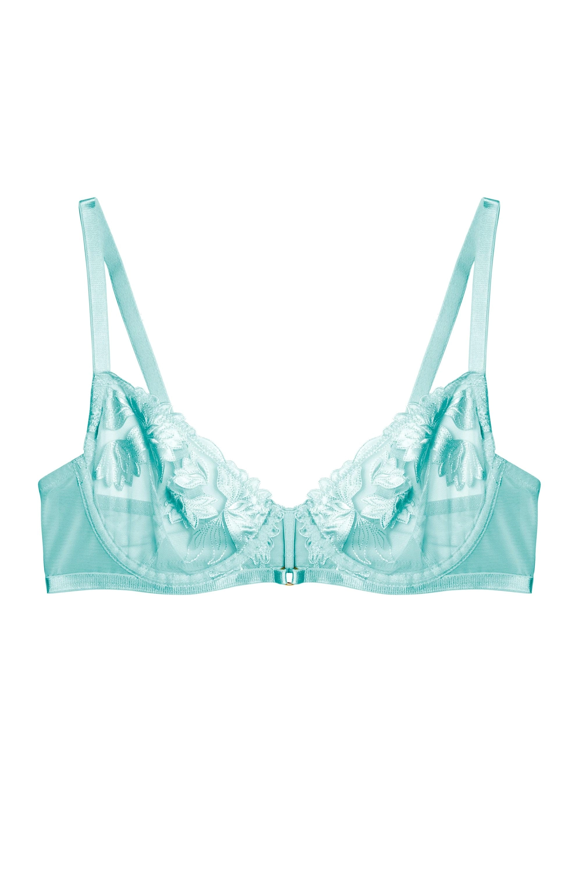 Harriet Blue Strappy Mesh with Ring Detail Bra