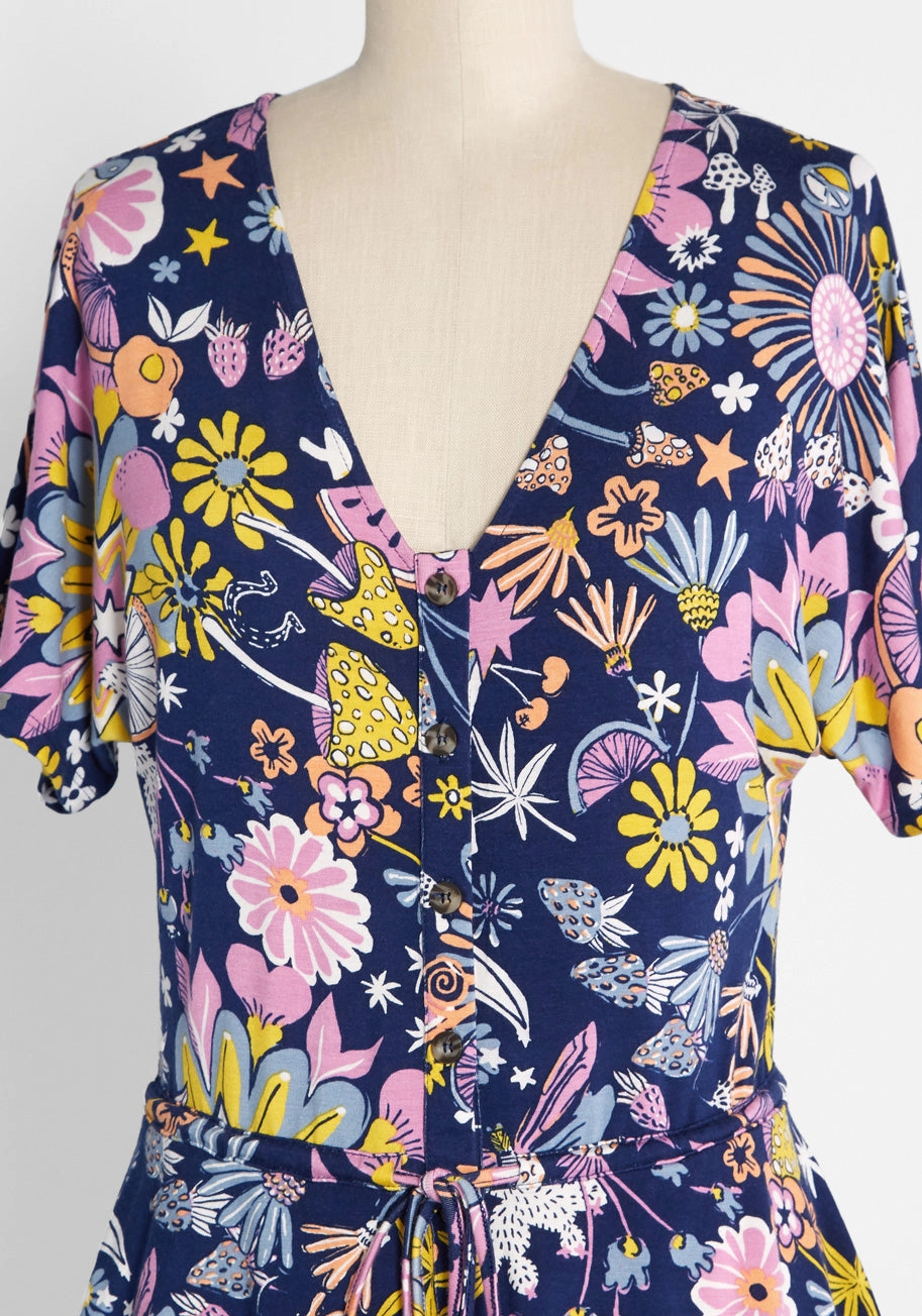 Imagination Blooms Peplum Top