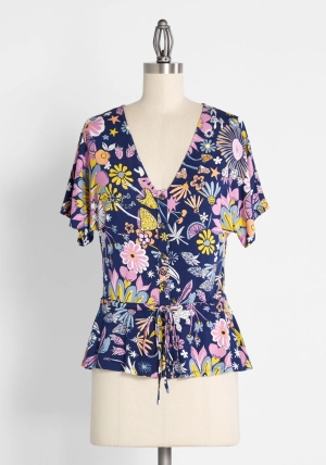 Imagination Blooms Peplum Top