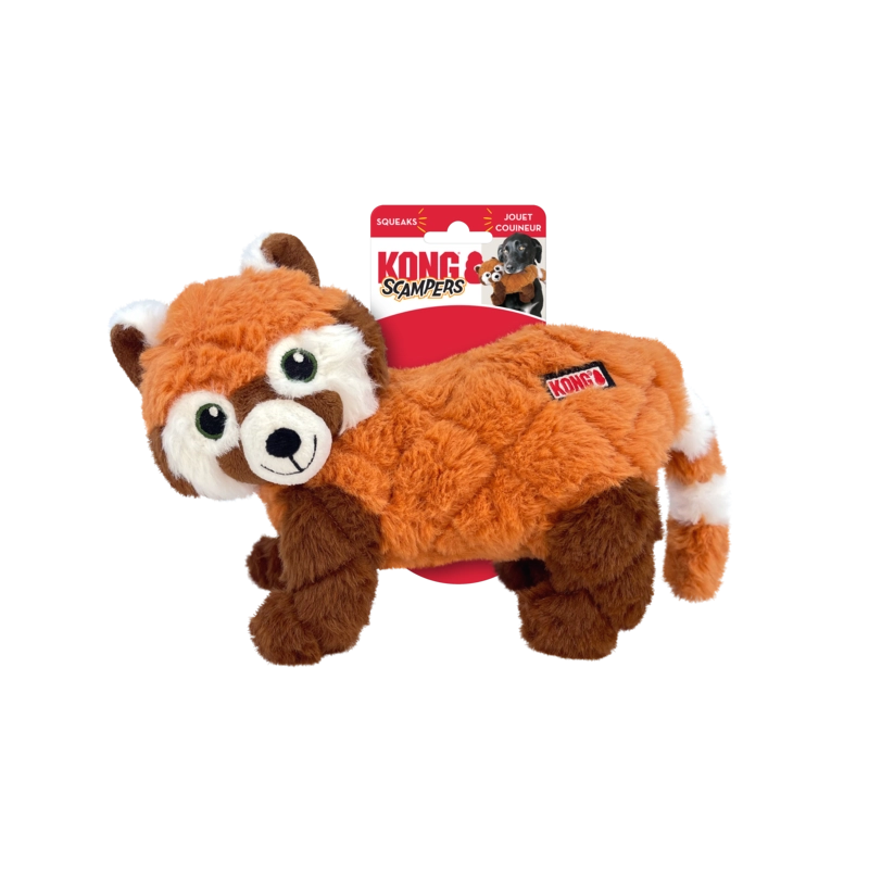 KONG Scampers Red Panda Medium Dog Toy