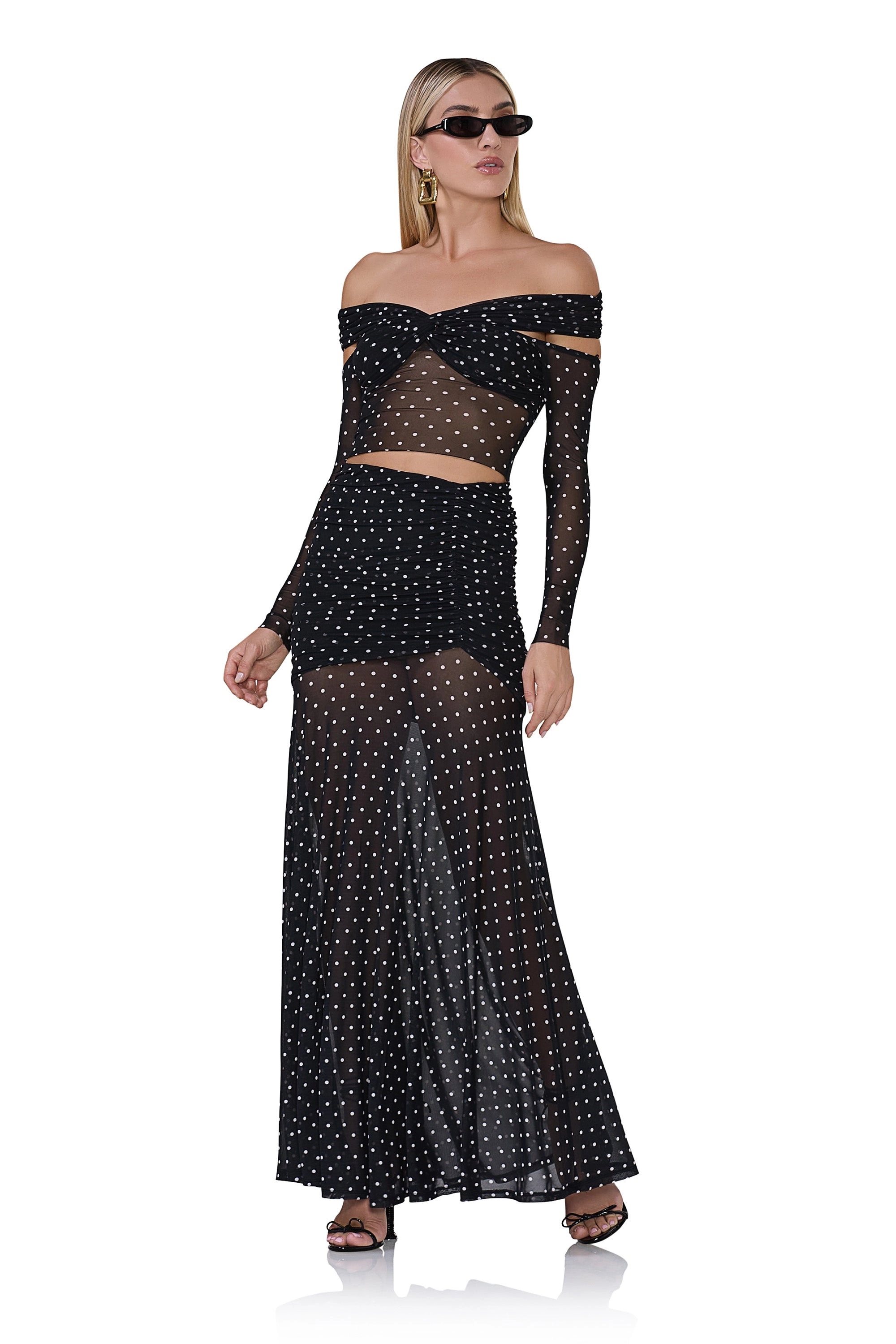 Leroy Maxi Skirt - Noir Dot