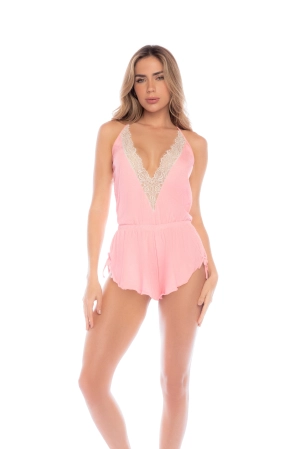 Mapale Lounge French For Love Sleep Romper Rose