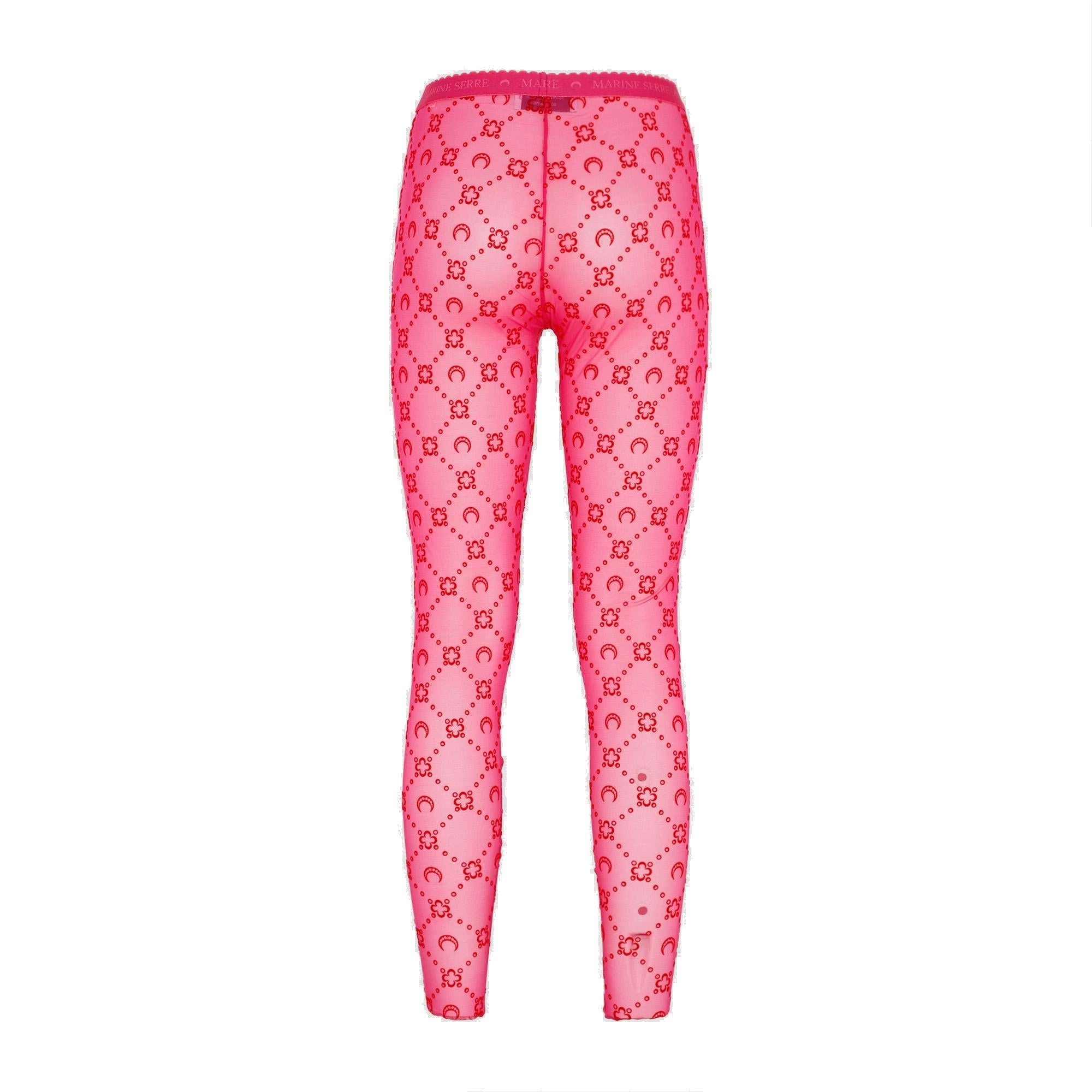 Marine Serre Flocked Monogram Sheer Tights