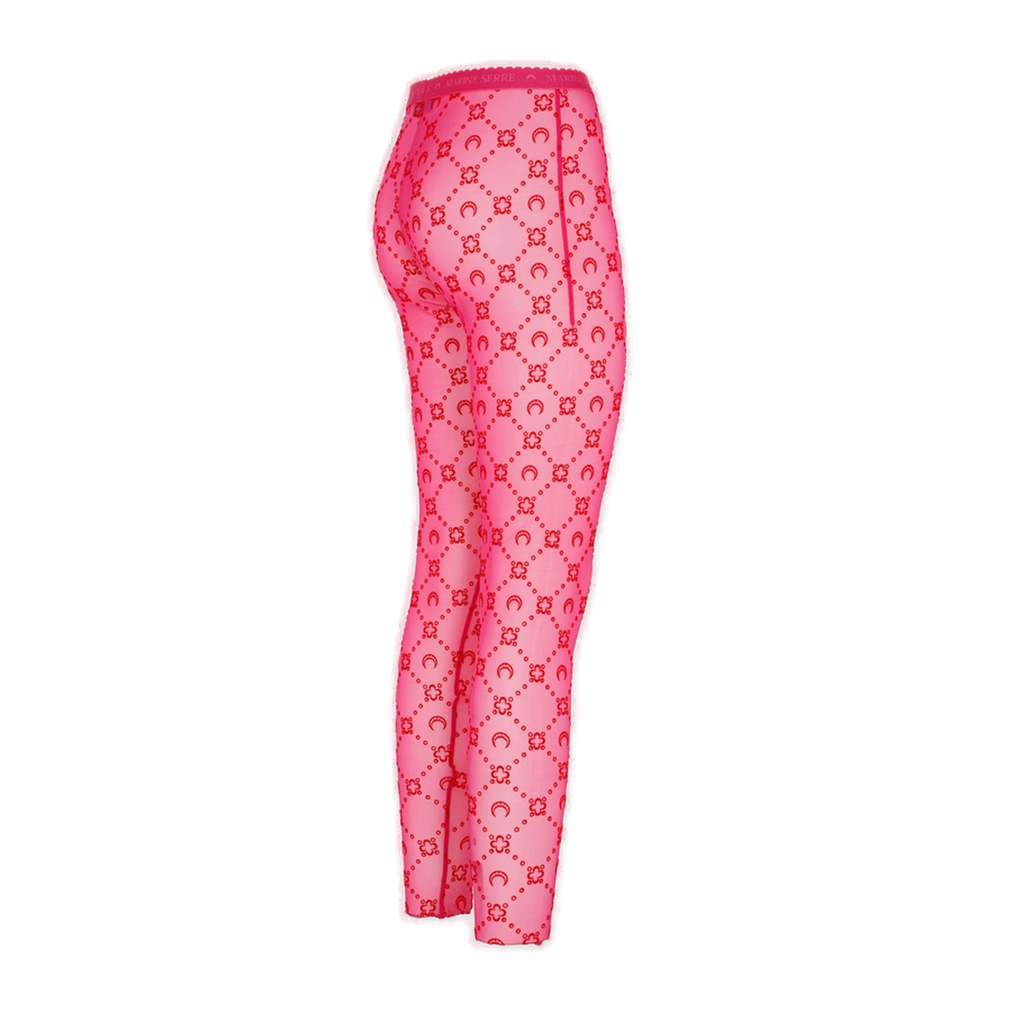 Marine Serre Flocked Monogram Sheer Tights