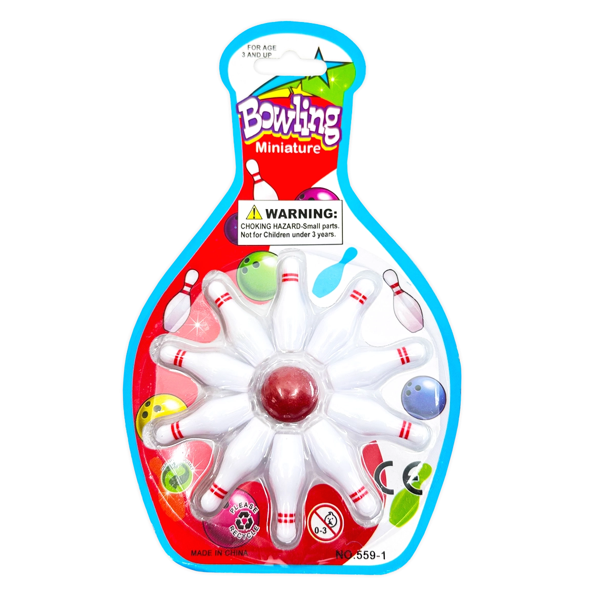 Mini Bowling Game - 12 Pieces Per Retail Ready Display 25102