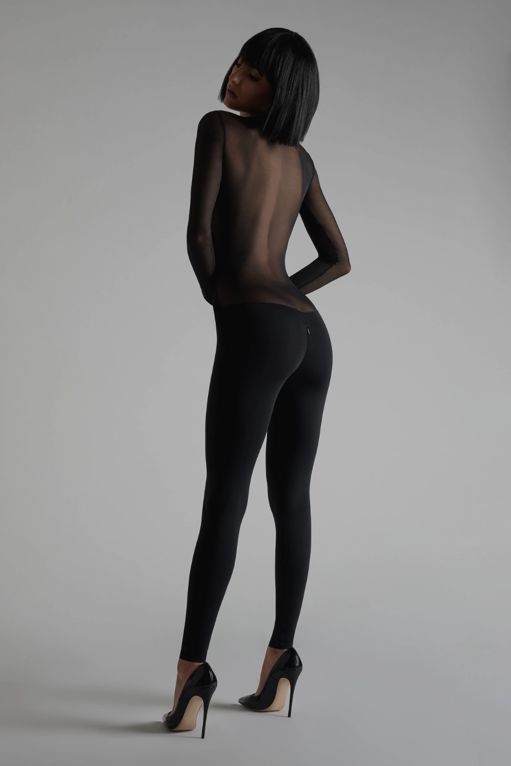 Pure Tentation Long Sleeve Jumpsuit Black, Size XL (UK 12-14)