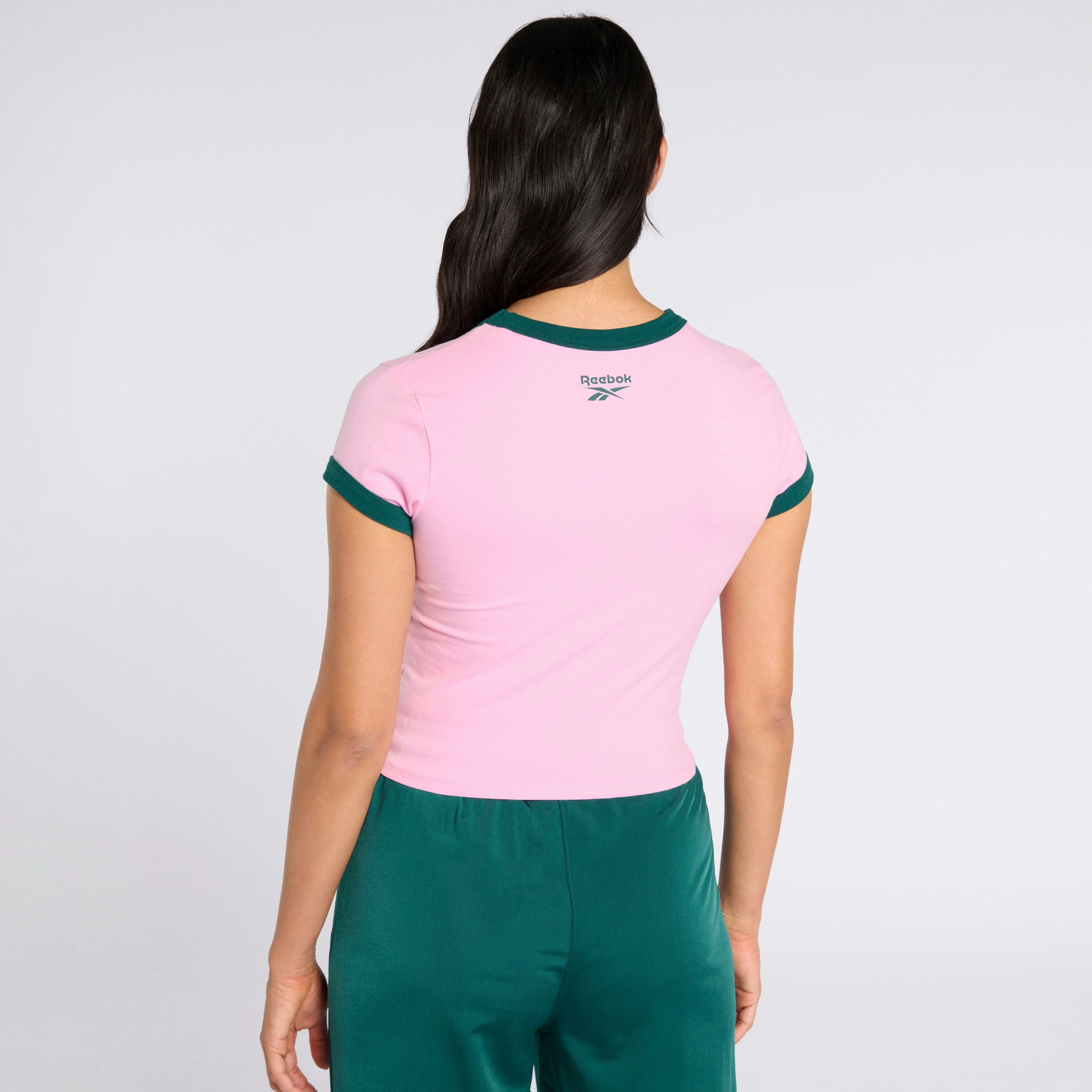 Ringer 95 Tee Astro Rose/ Collegiate Green