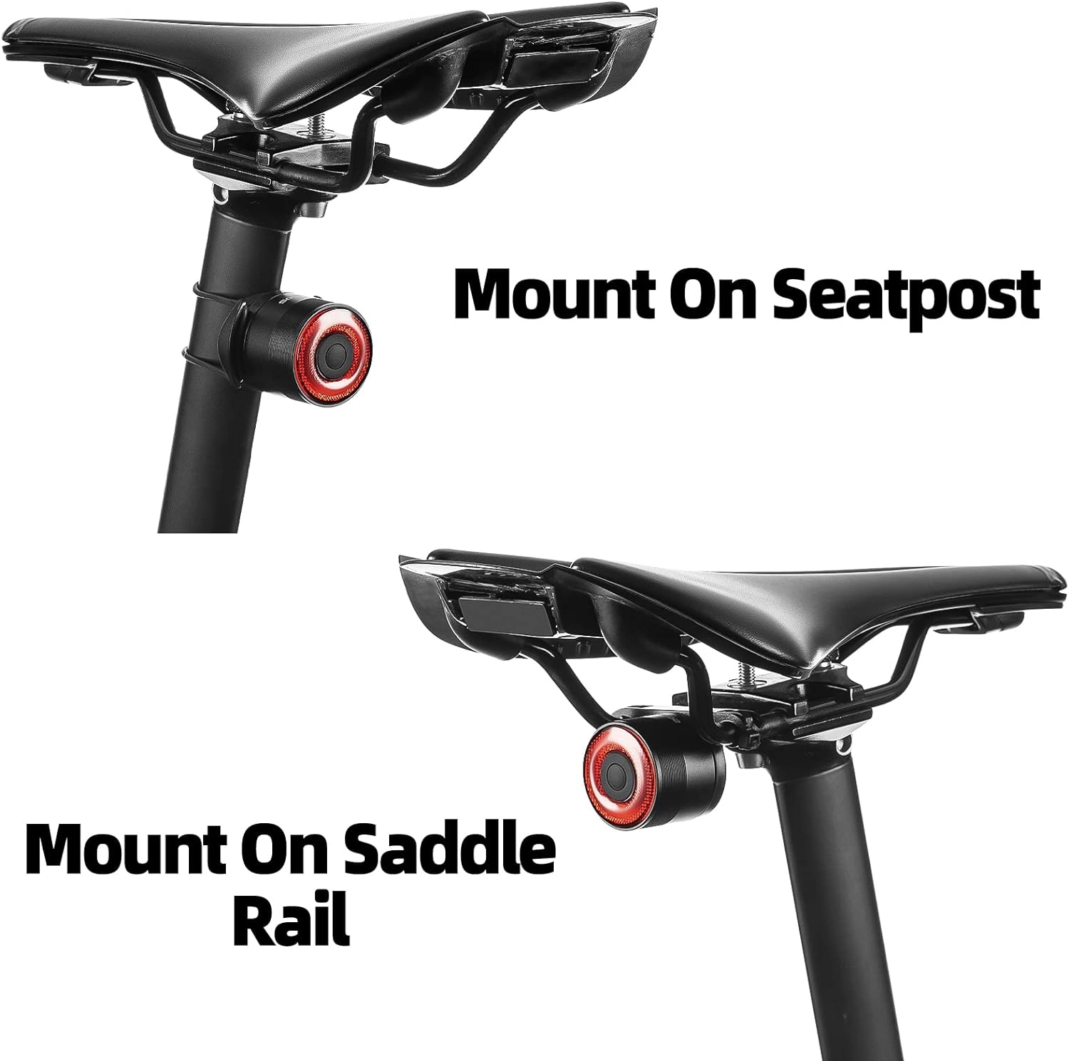ROCKBROS Q3 Bike Tail Light USB Rechargeable IPX6 Waterproof 4 Light Modes