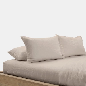 Set of 2 Linen Pillow Sham - Oyster