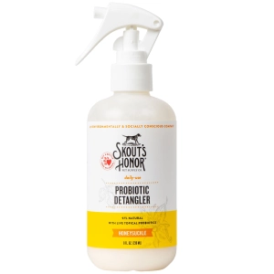 Skout's Honor Detangler Spray Honeysuckle Dog Grooming