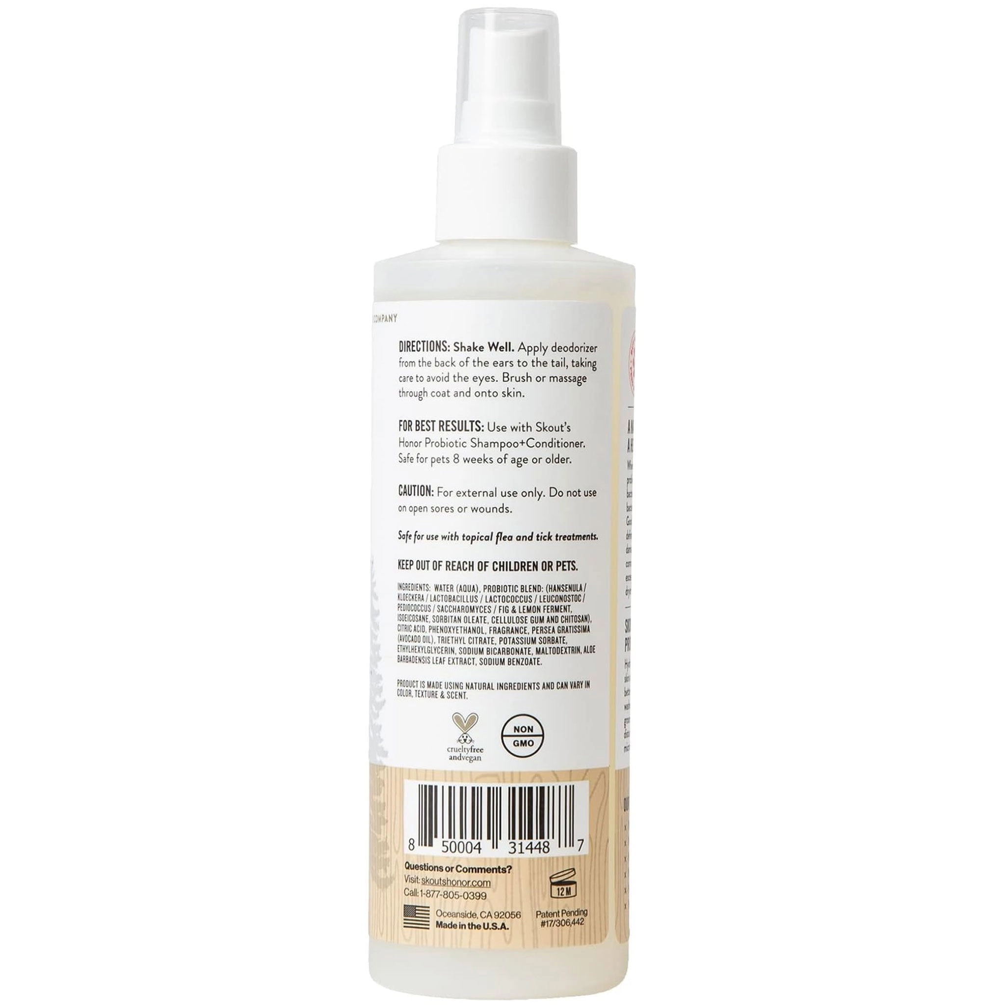 Skout's Honor Probiotic Deodorizer Lavendar Dog Grooming