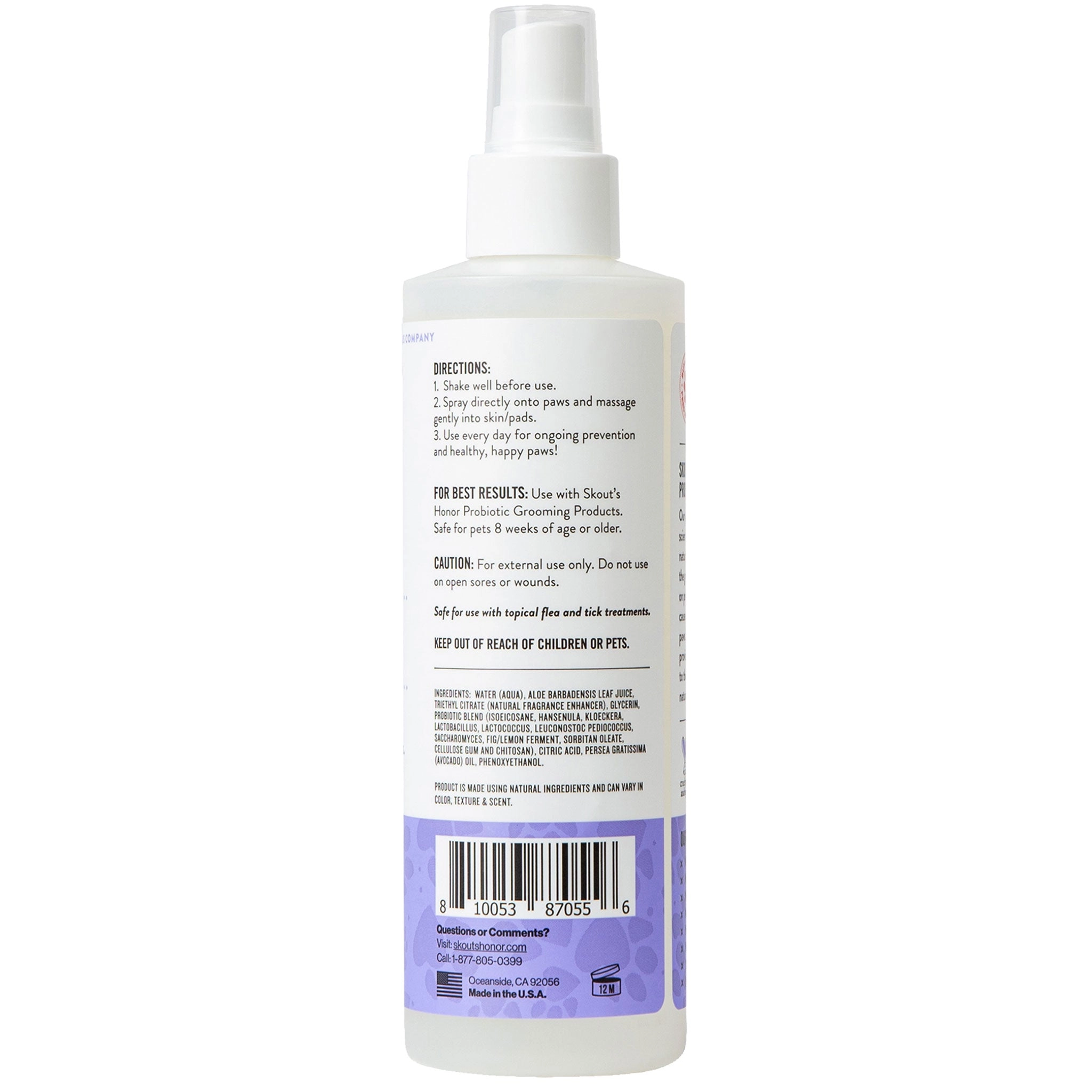 Skout's Honor Probiotic Paw Spray Dog Remedies