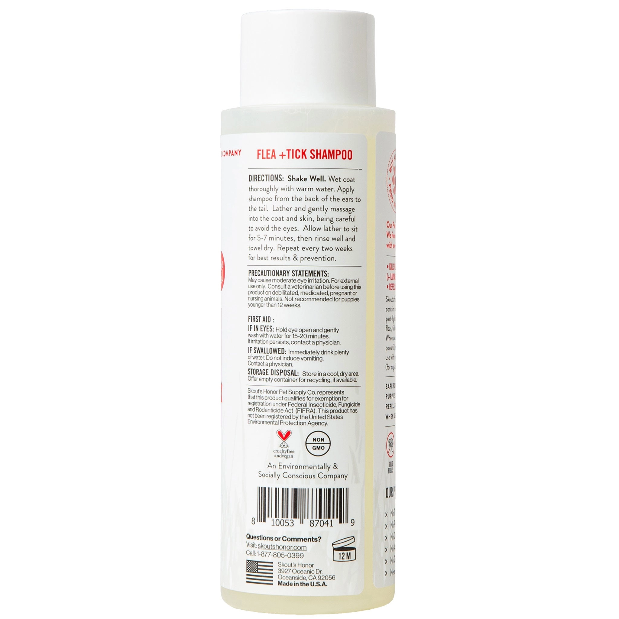 Skout's Honor Shampoo Flea & Tick Dog Grooming