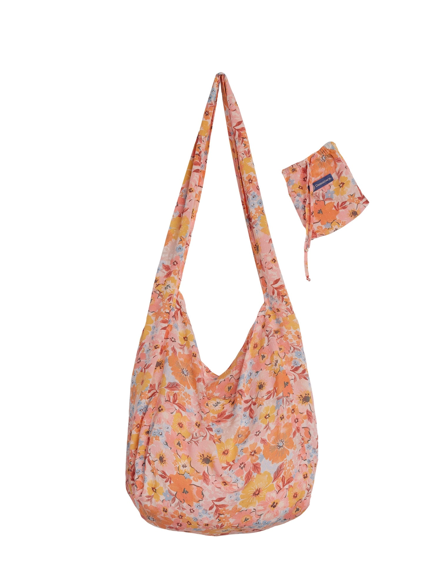 Soft Shoulder Bag with Drawstring Pouch