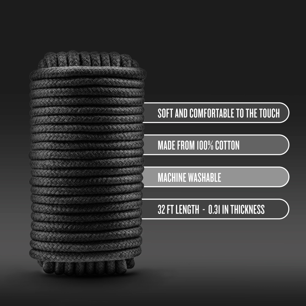 Temptasia By Blush® | Bondage Rope - 32 Feet - Black