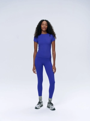 Ultimate Seam Detail Zip Pocket Leggings - Cobalt Blue